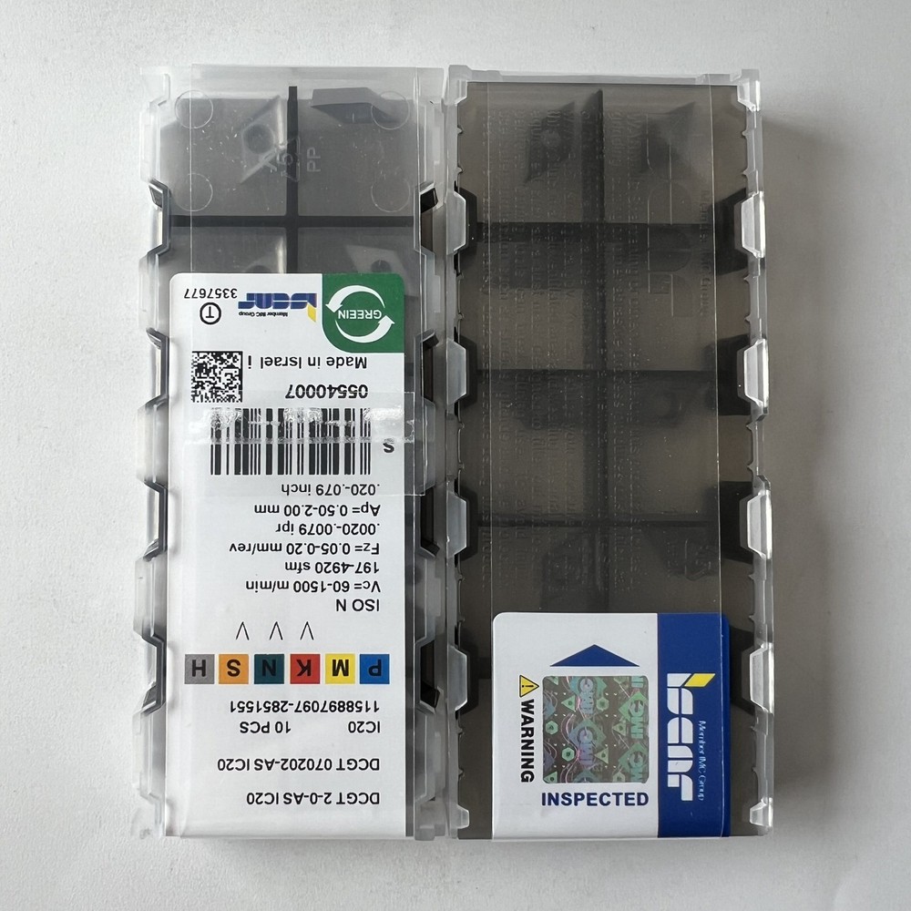 ISCAR / DCGT070202-AS IC20 / Industrial indexable carbide inserts 10 Pcs