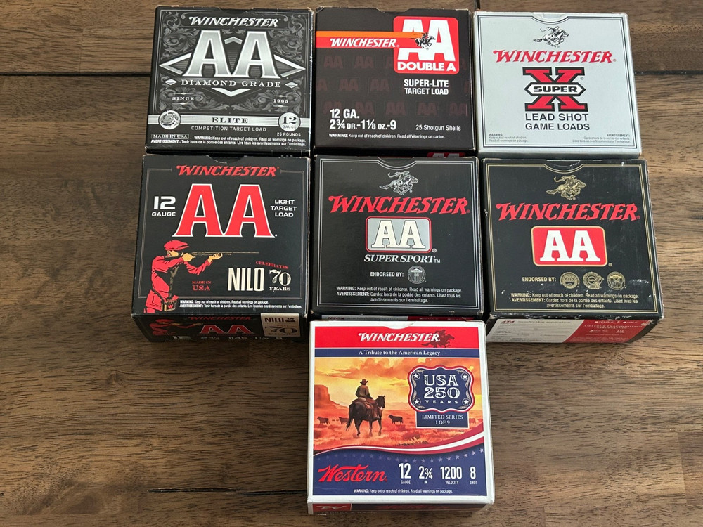 7 EMPTY 12 Ga  Shotgun Shell Boxes “WINCHESTER”
