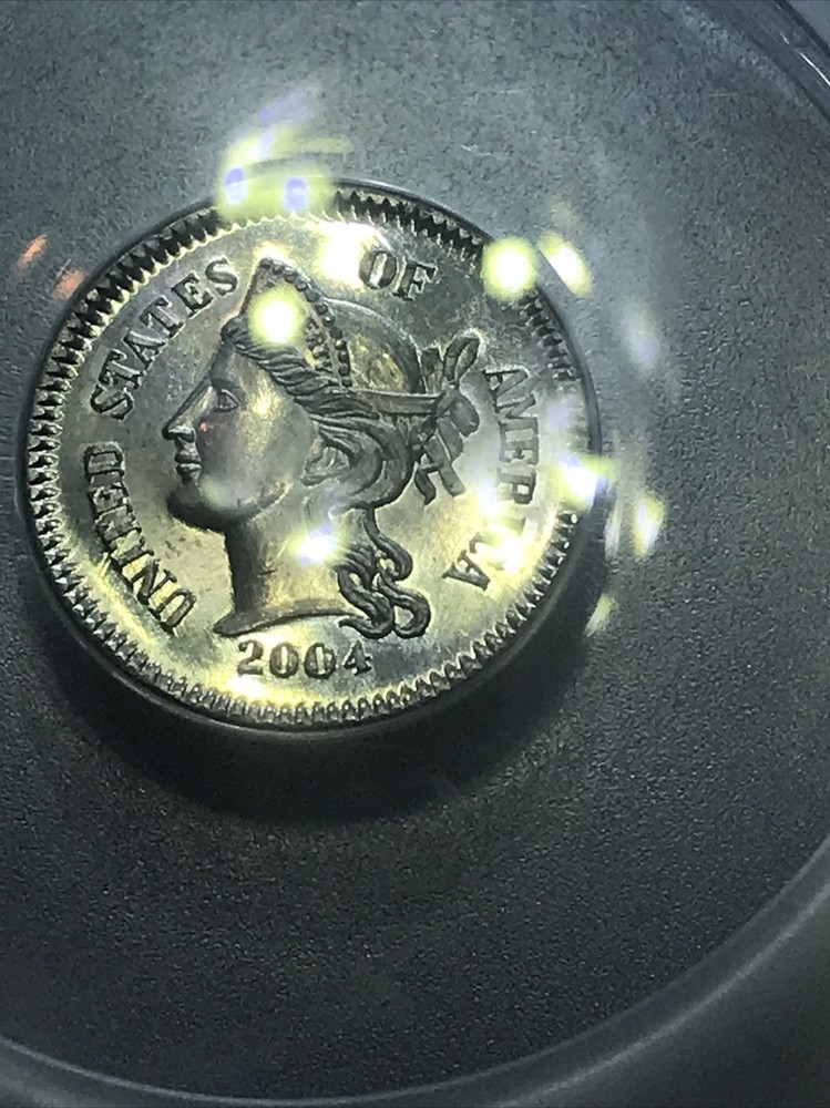 🔥‼️MS64‼️🔥2004 GNA 🔥40th Anniversary 3 Cent Token🔥 ”Mini Mint”Gallery Mint