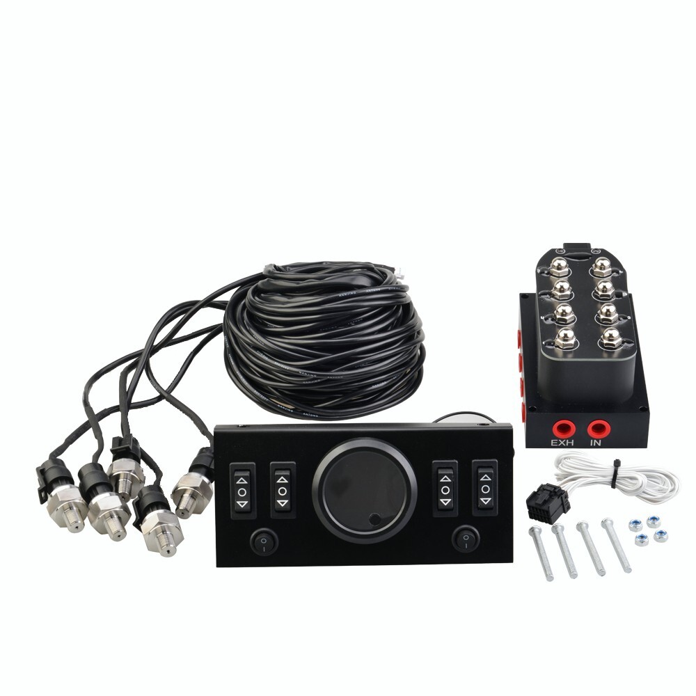 5 in 1 Display Air Suspension Pressure Gauge + Solenoid Valve + Control Panel