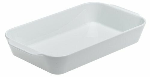 Pillivuyt Porcelain Extra Deep Rectangular Roaster With Ears, Extra Large (15...