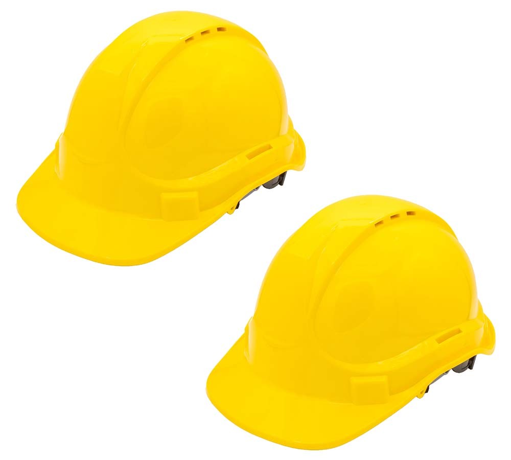 (2 Pack) Safety Helmet - Yellow (Type 1 ABS Material)