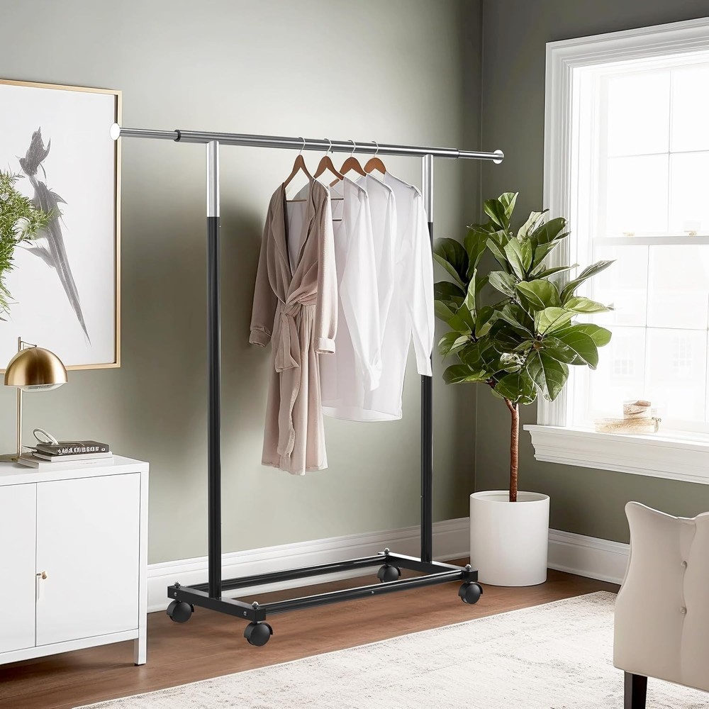 Standard Rod Garment Rack, Black