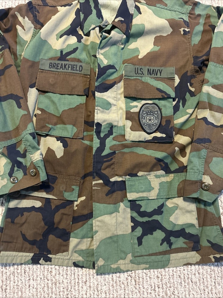 US Navy Military Camouflage Jacket Sz Medium Regular