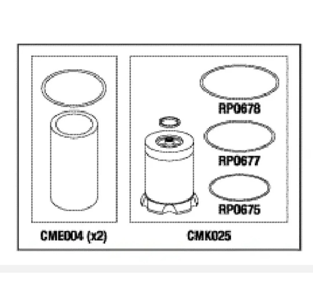 Compressor PM Kits MIDMARK® Coalescing Filter Element RPI# CMK155