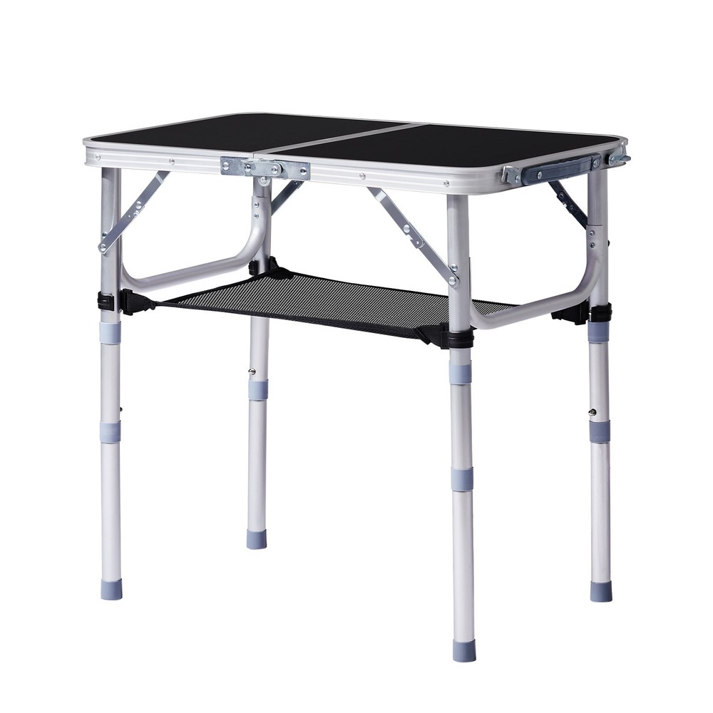 Outdoor Folding Camping Table, 2ft Portable Pinic Table with 3 Adjustable Height