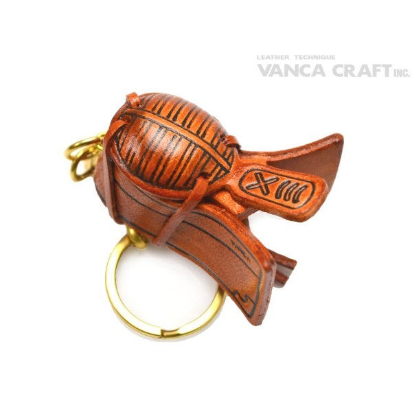Kendo mask Leather Keychain(L)