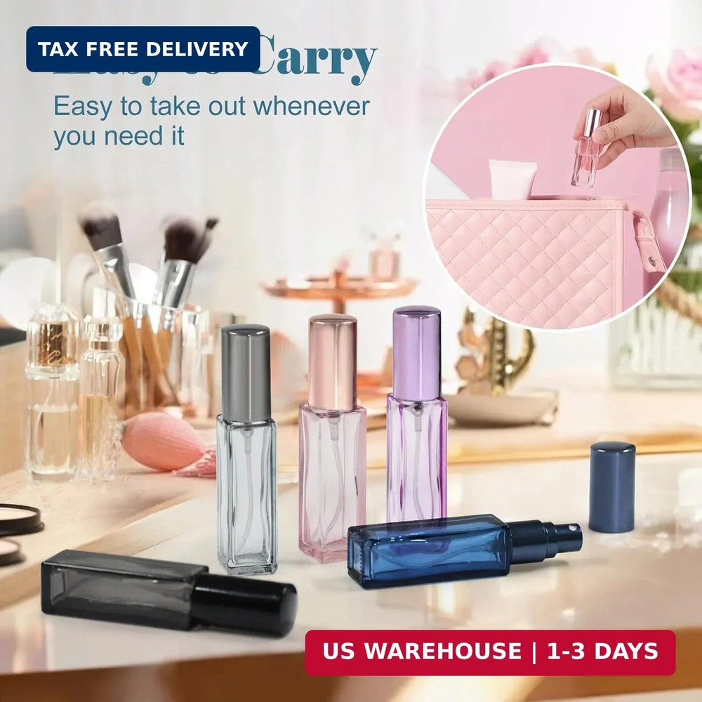 5 PCS Travel Perfume Bottle Refillable, 10ml Empty Mini Perfume Bottle Leakproof