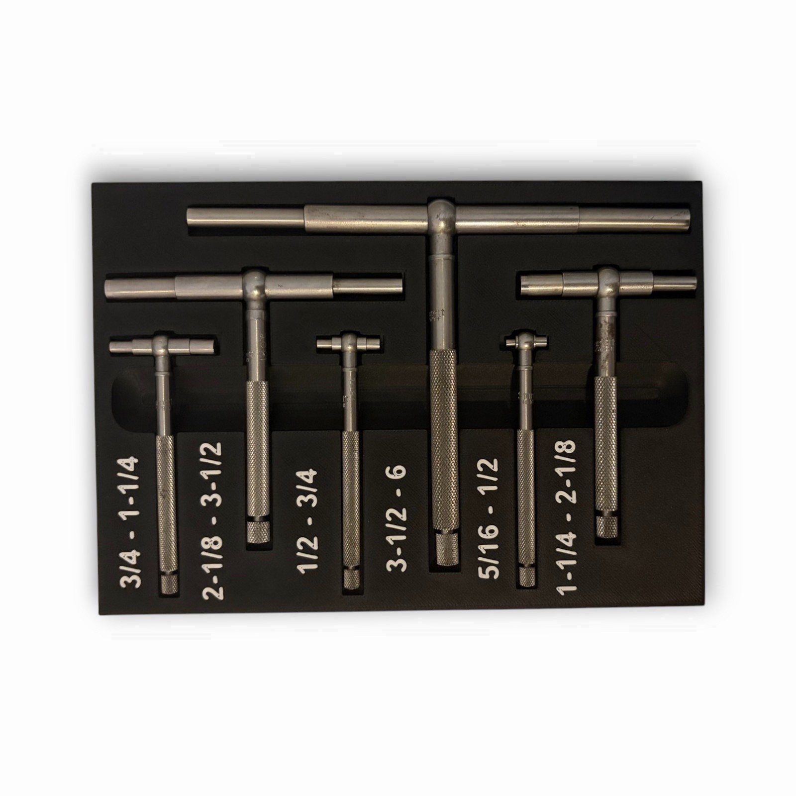 Starrett Telescoping Gauge Organizer Tray – Labeled Machinist Storage Holder