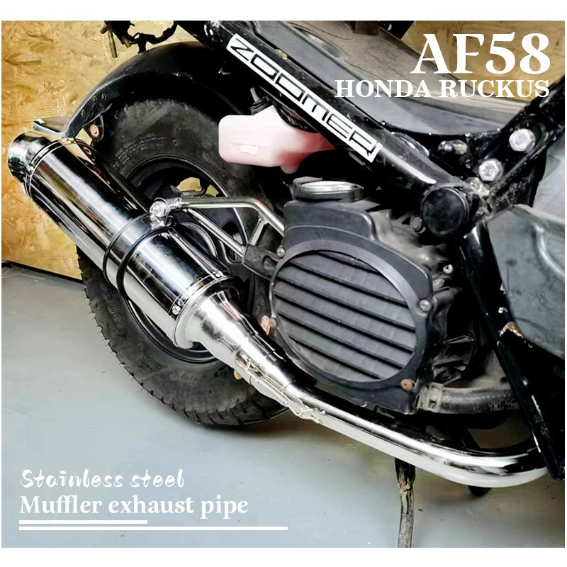 RUCKUS Exhaust Pipe Muffler Stainless Steel Motorcycle Scooter Honda AF58 ZOOMER