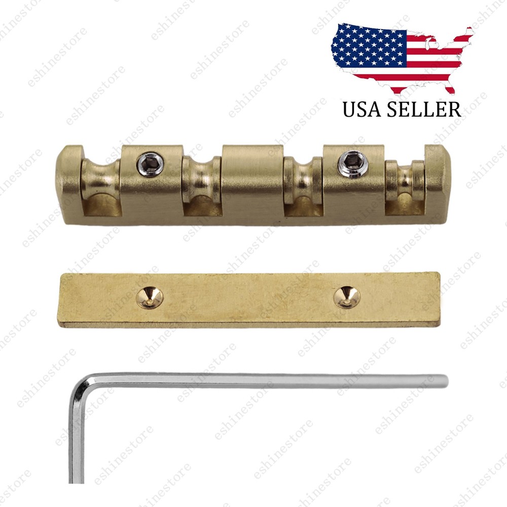 38mm Height Adjustable 4 String Brass Roller Guitar Nut for Electric Bass Guitar