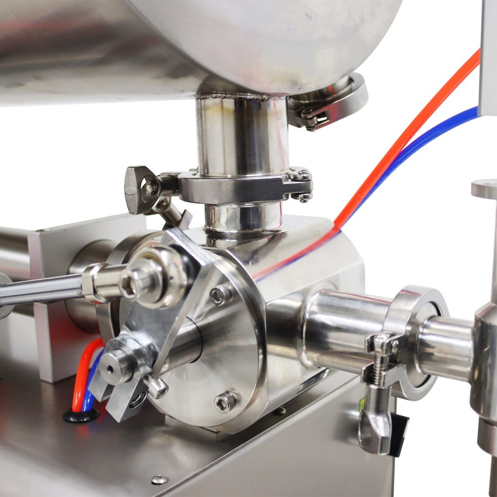 100-1000ml Pneumatic Paste Filling Mixing Machine with Horizontal Heating Hopper