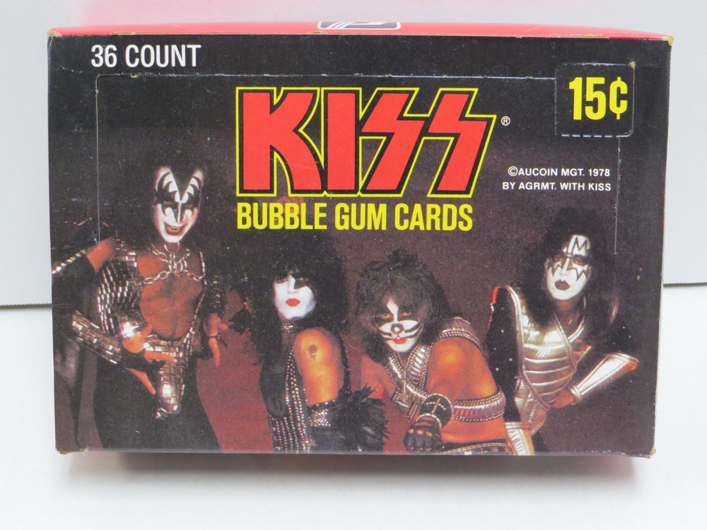 KISS DONRUSS SERIES I EMPTY BOX + 4 SEALED PACKS AUCOIN 1978