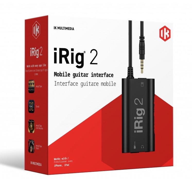 IK Multimedia iRig 2 portable guitar audio interface for iPhone, iPad and more