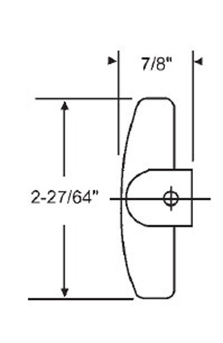STB Window Operator Handle, T-Crank, White, 11/32" Spline Size