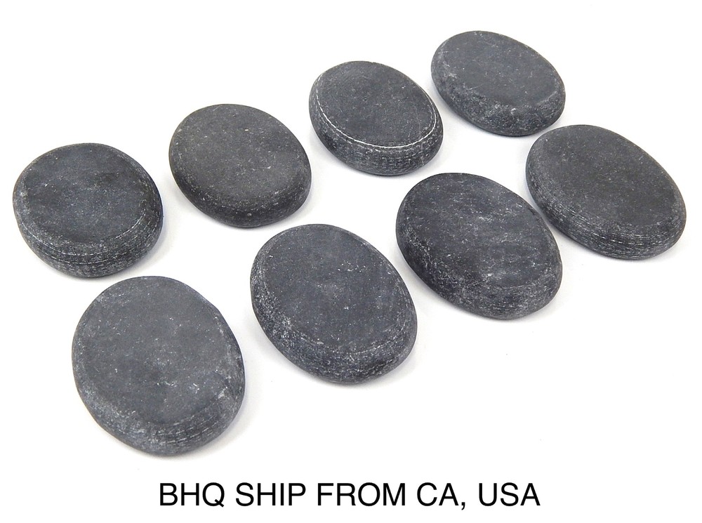 Hot Stone Massage 8 PC Ovular Basalt Stone Set