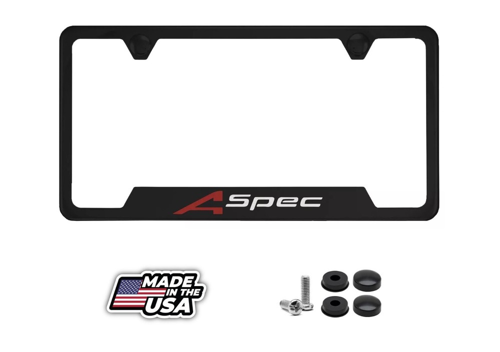 Black License Plate Frame for Acura A Spec, ASpec
