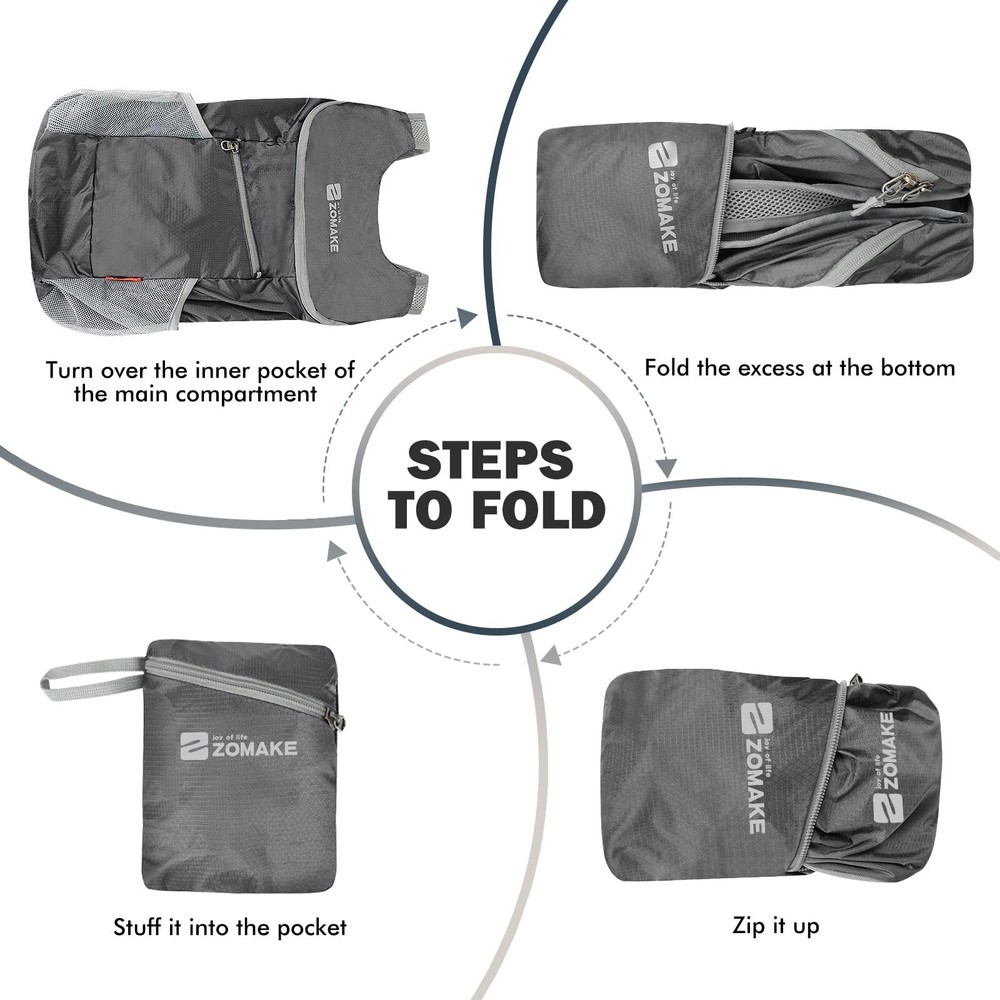 Lightweight Packable Backpack 14L - Foldable Backpack Small Daypack Hiking Ba...