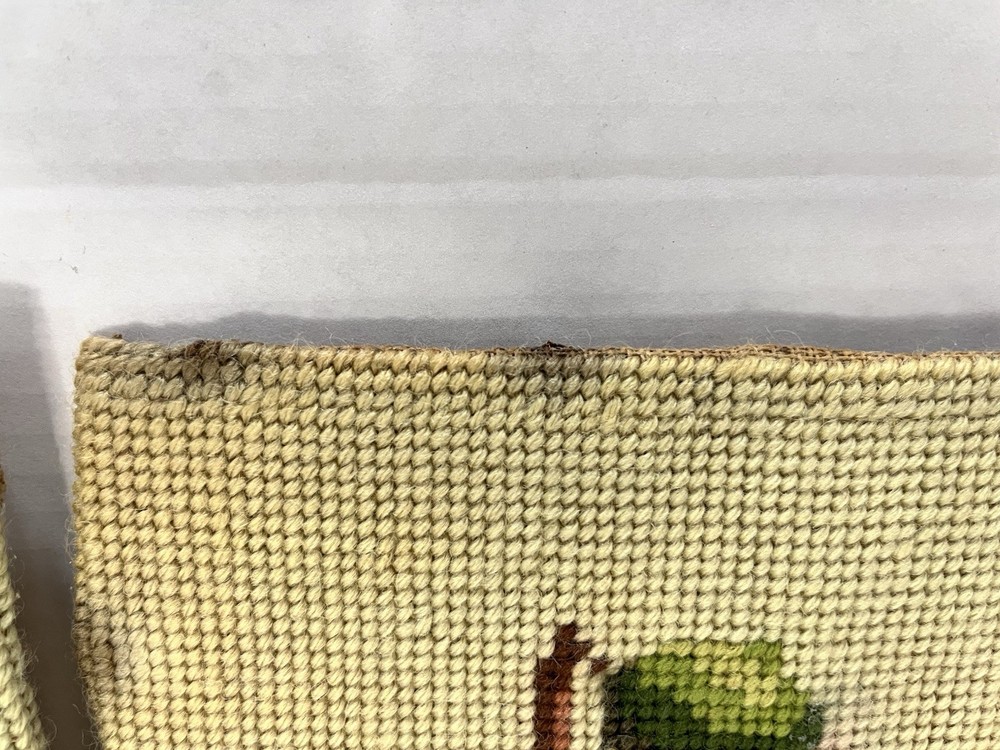 Set of 3 Vtg Handmade Needlepoint without frames
