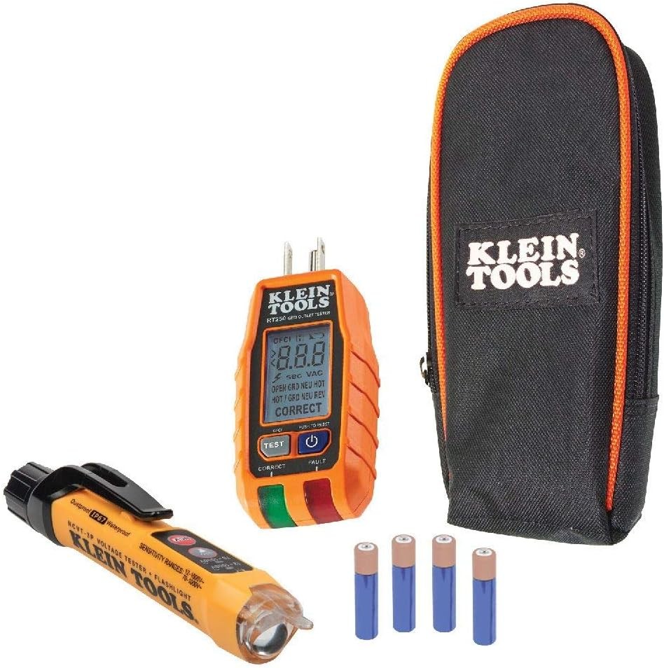 Klein Tools Electrical Test Kit with Voltage Detector Black, Red, yellow