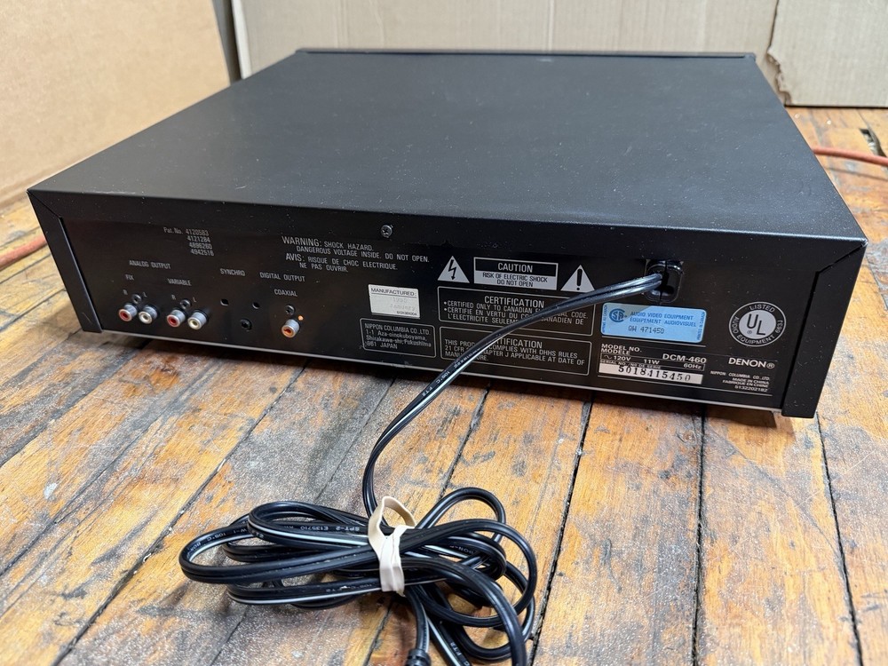 Denon DCM-460 5 Disc CD Auto Changer PCM Audio Alpha Processing Tested Works