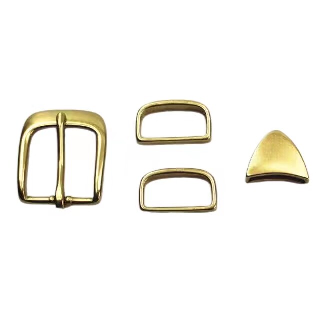 solid brass belt buckle loop tips set 30mm