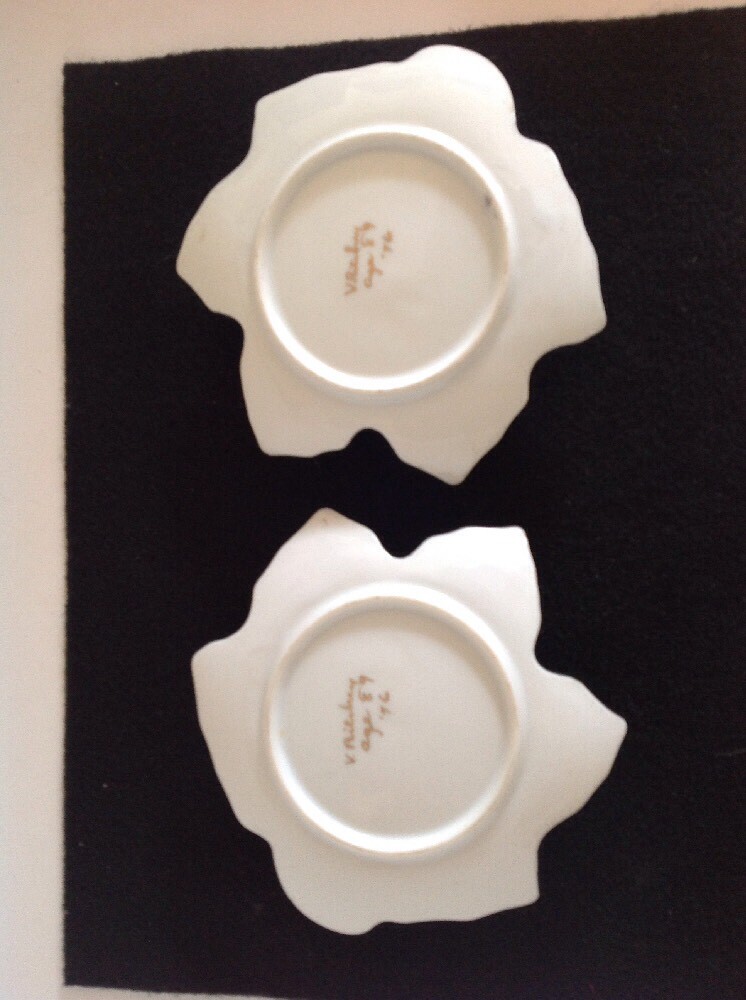 Vintage Candle Holders Handpainted