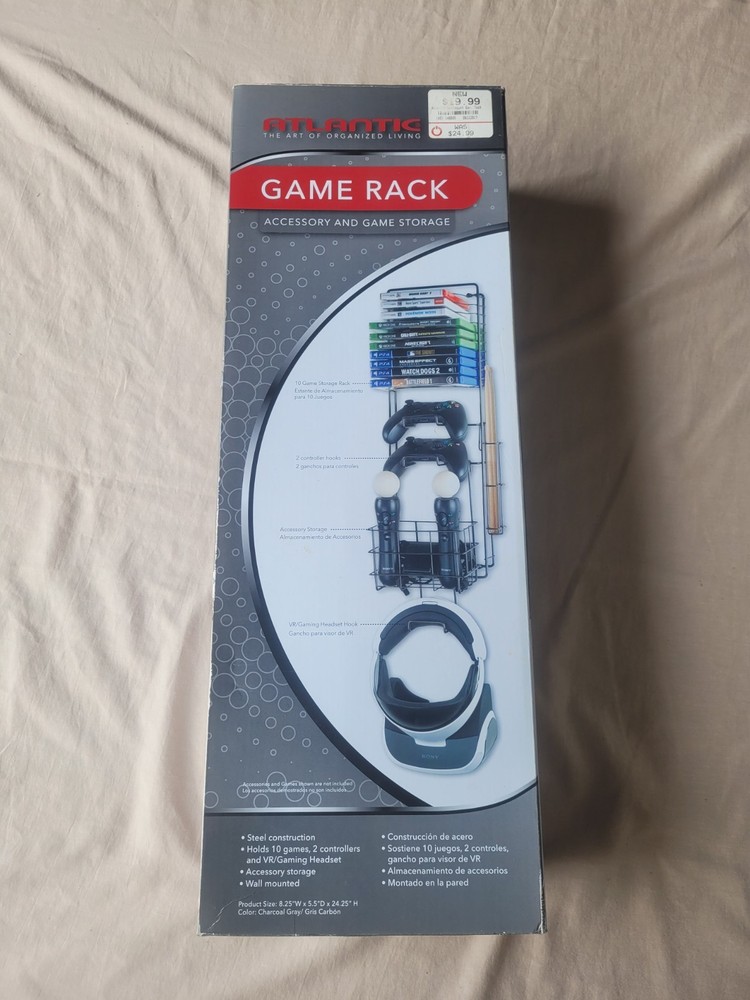 Atlantic Wall Mount Game Rack accessory and game storage