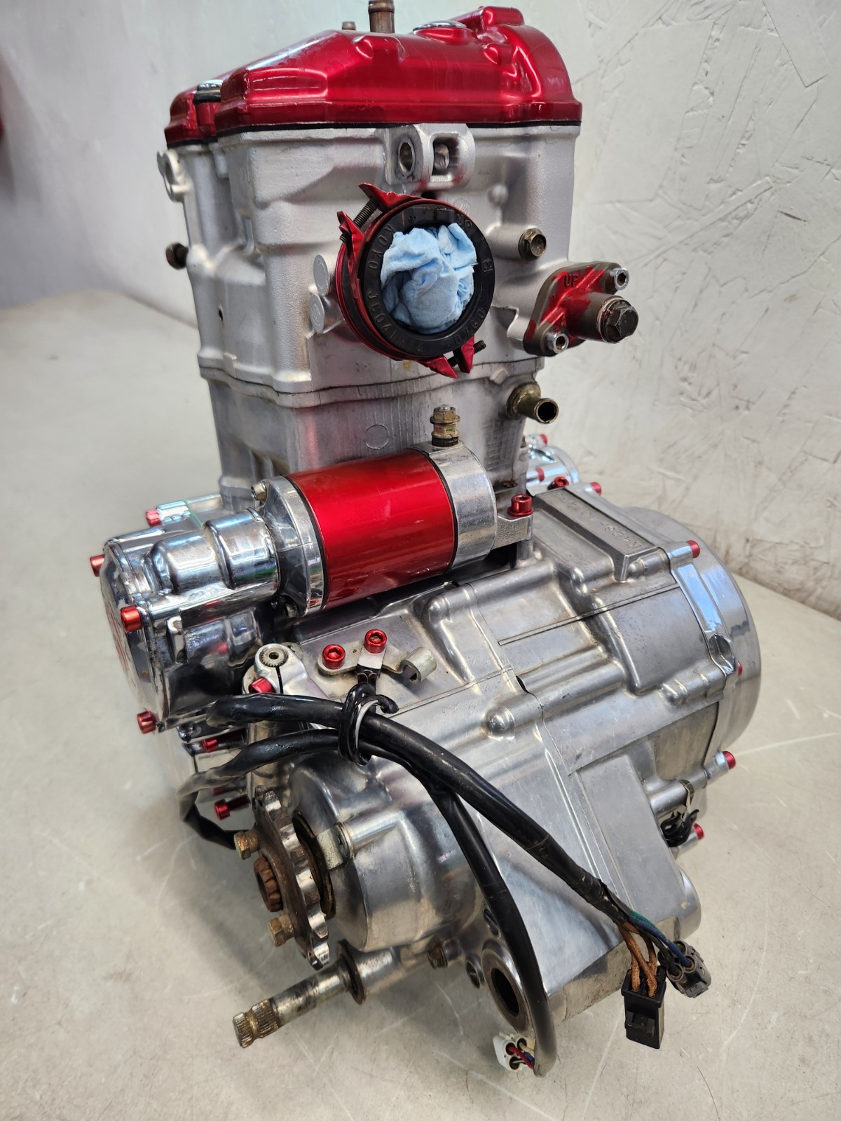 03-08 LTZ400 ltz KFX DVX 400 engine motor bottom cases top head NICE!!!!!