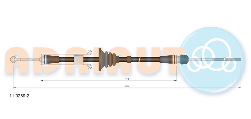 Cable Pull, parking brake ADRIAUTO 11.0289.2