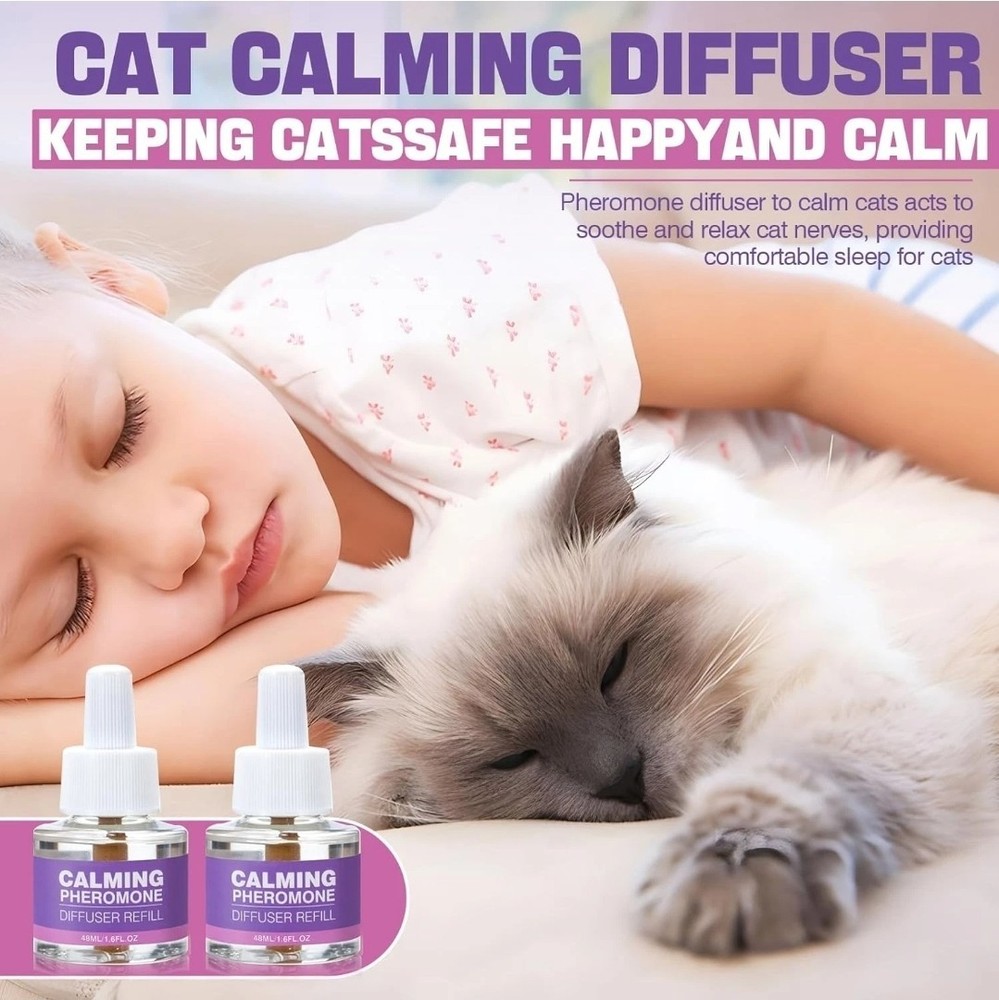 Cat Pheromones Calming Diffuser Refill 6 Pack Multicat Pheromone Diffusers - NEW