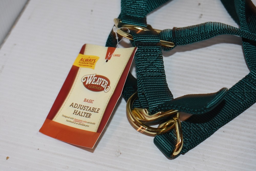 Weaver Basic Adjustable Halter Hunter Green w/ Snap Size Large