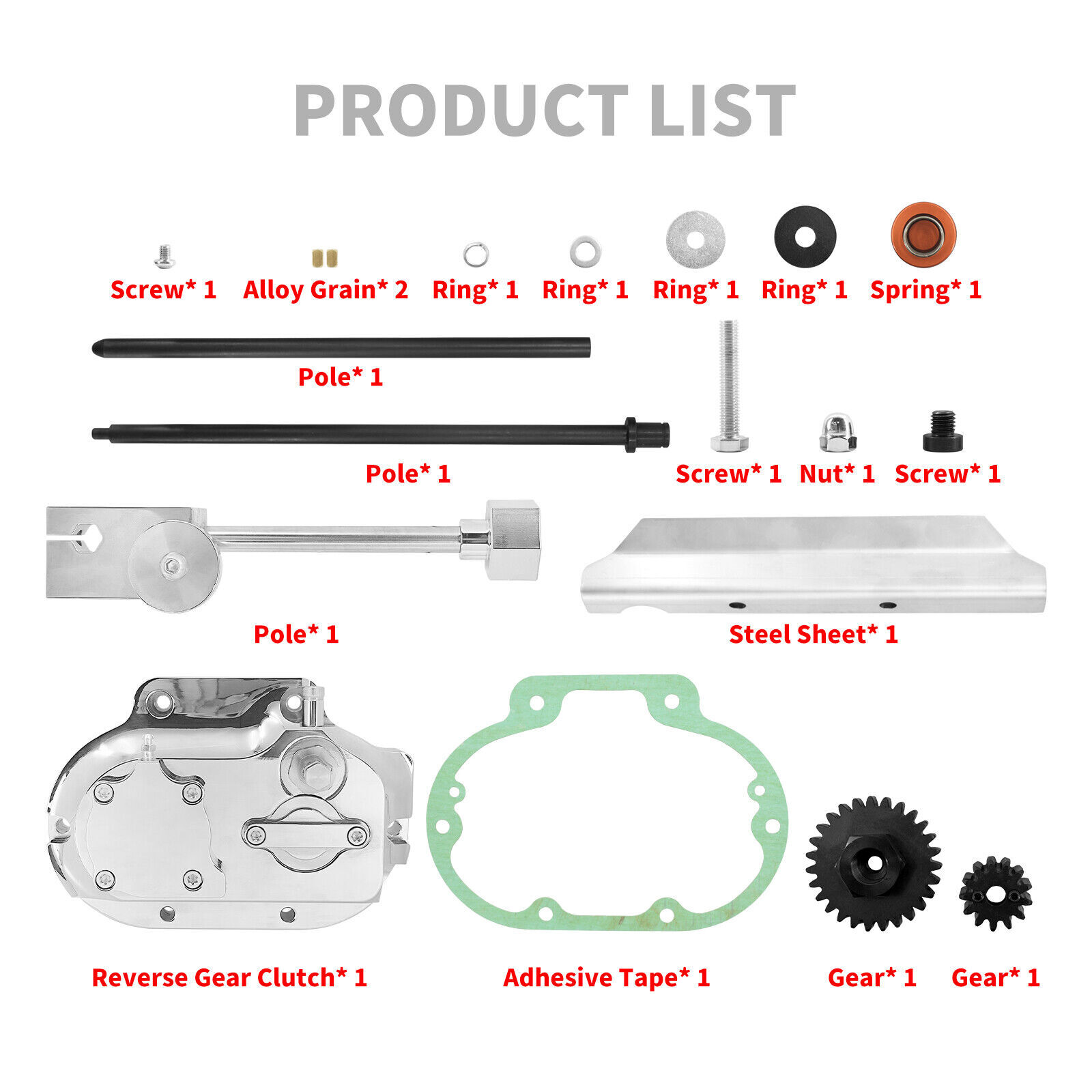 Chrome Reverse Gear Clutch Gearbox For Harley Touring Road Street Glide 14-2020