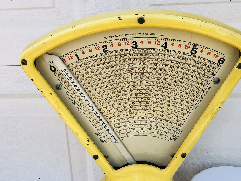 ANTIQUE TOLEDO CANDY SCALE Model 407 Yellow