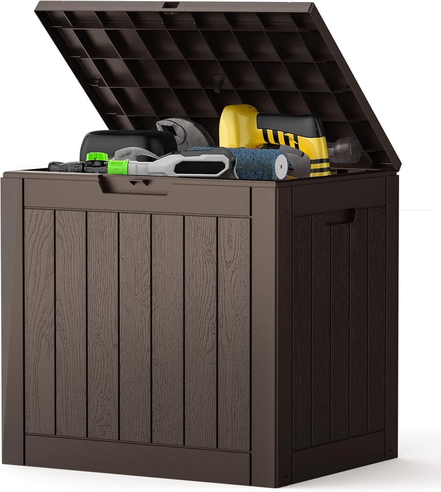 Deck Box NEWBULIG, 31 Gal Lockable Weatherproof