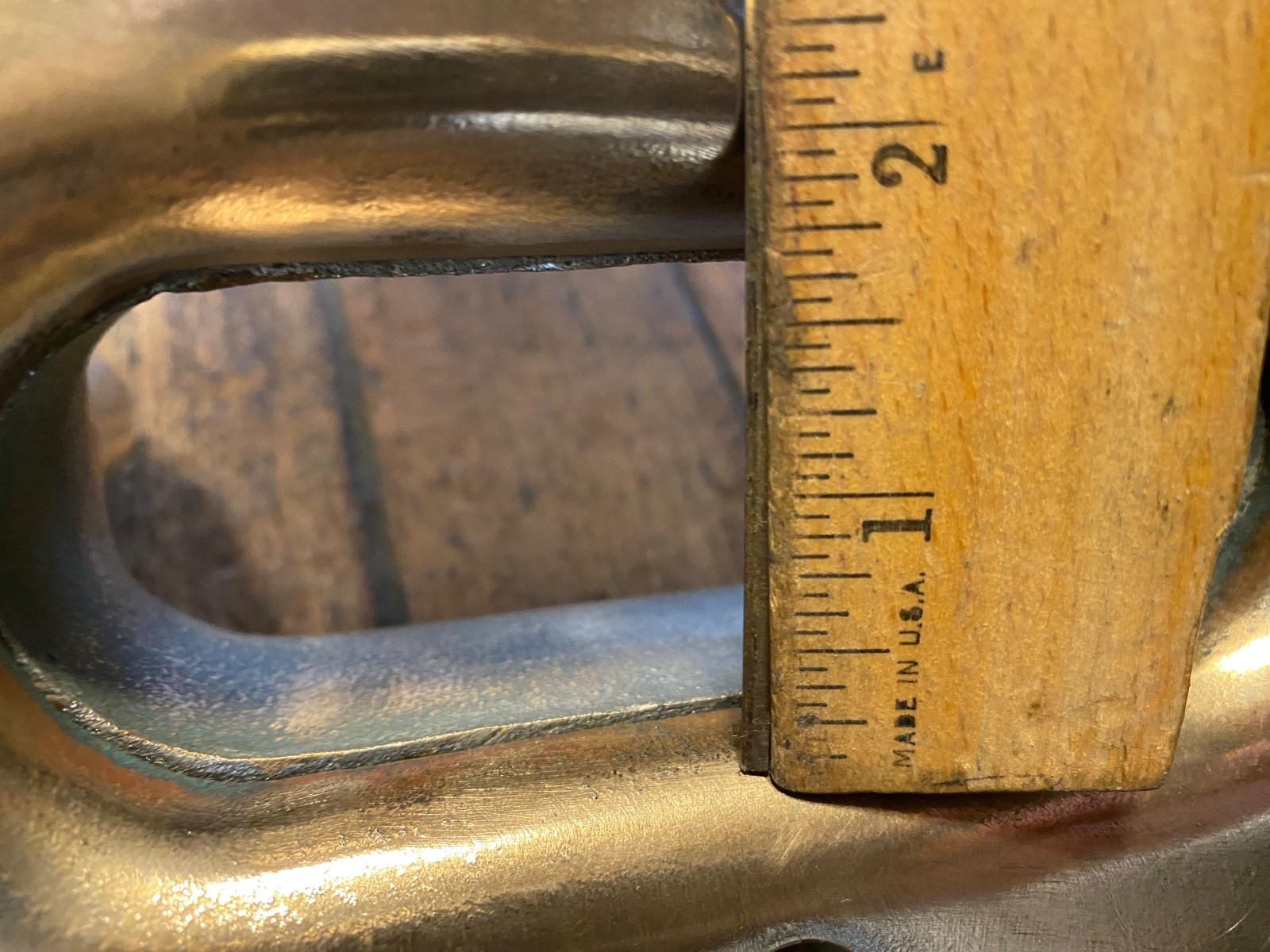 VINTAGE CAST POLISHED BRONZE COMBINATION CLEAT/HAWSE HOLE 12" LONG (2 avail)