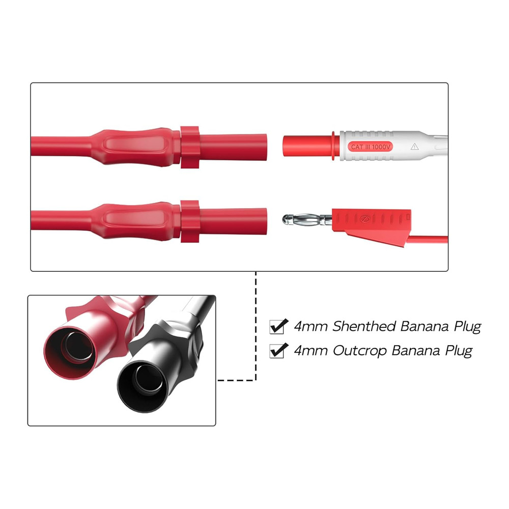 Wire Piercing Probes Automotive Set 2 Pack for 4mm Banana Plug Testing