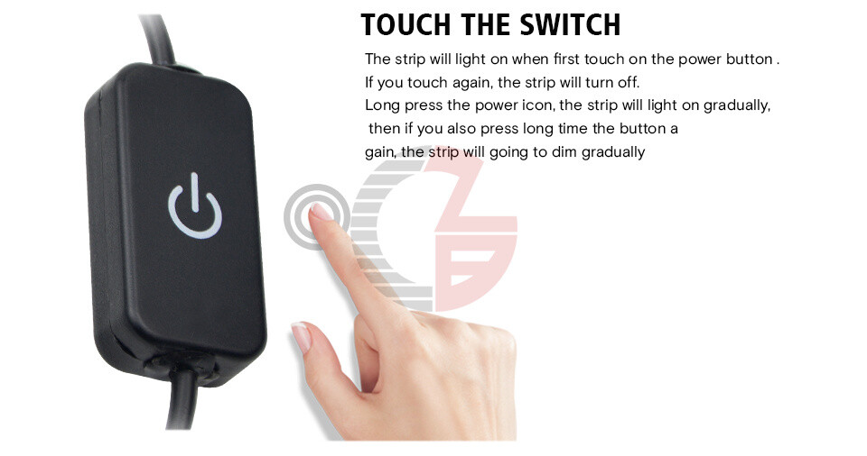 DC 12V-24V ON/OFF Hand Sweep/Touch Sensor Dimmer Switch for LED Strip Light Kit