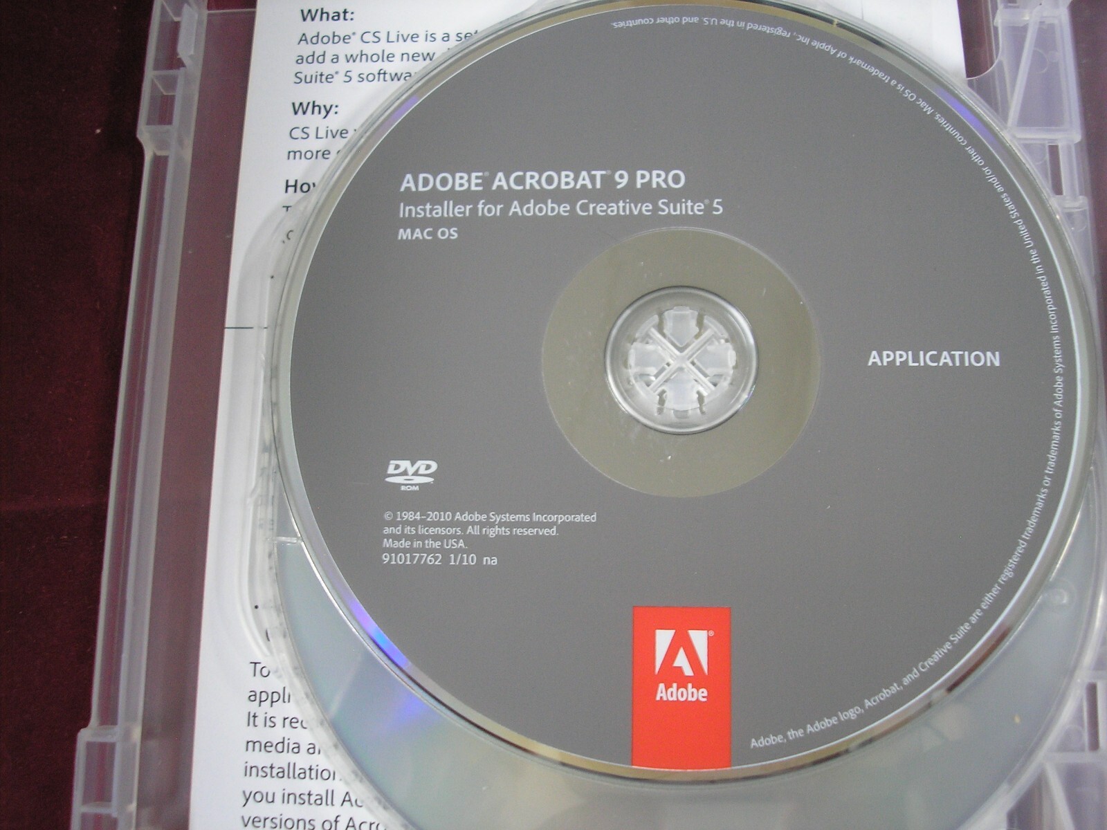 Adobe Creative Suite 5 CS5 Design Standard For MAC OS Full Retail DVD Version