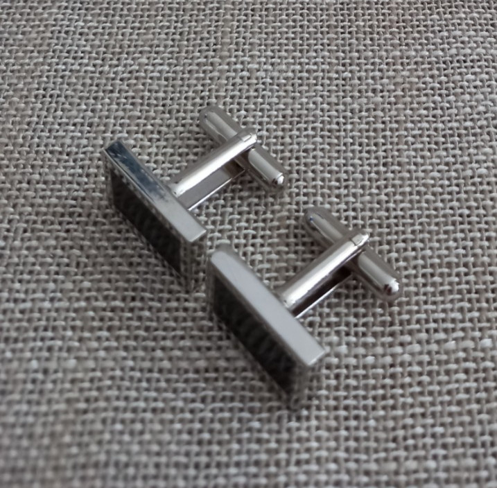 White metal cufflinks