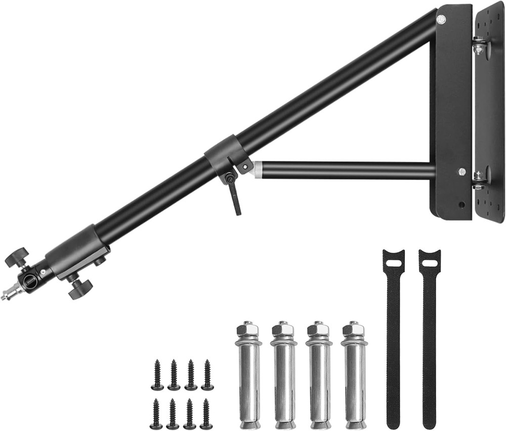 Ring Light Wall Mount with Triangle Base, 51Inch/130Cm Length Adjustable Support