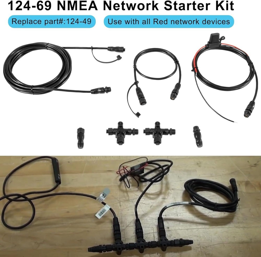 124-69 NMEA Network Starter Kit,NMEA 2000 Node Terminators for Lowrance