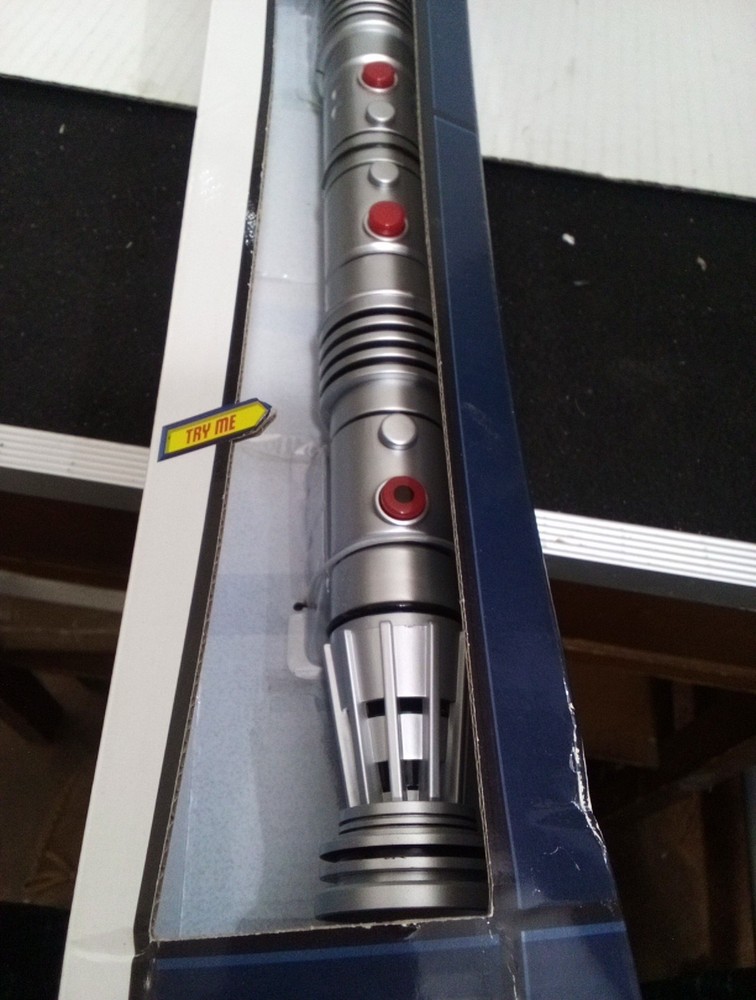2012 Star Wars - Darth Maul Lightsaber Flashlight " BOX DAMAGE!