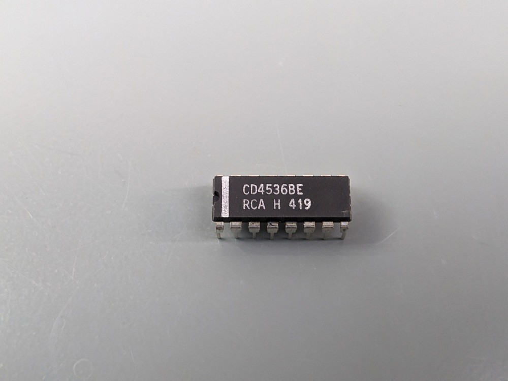 (6) CD4536 ICs Programmable Timer, Divider From 1 To 24 Stages, RCA, NOS