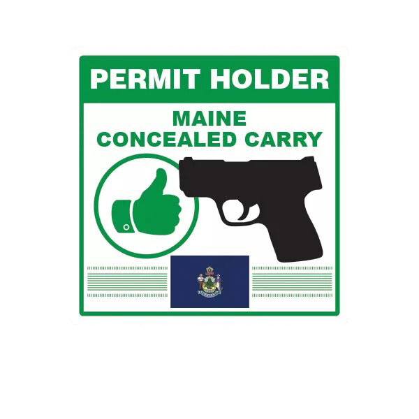 Maine Concealed Carry Permit Holder Sticker