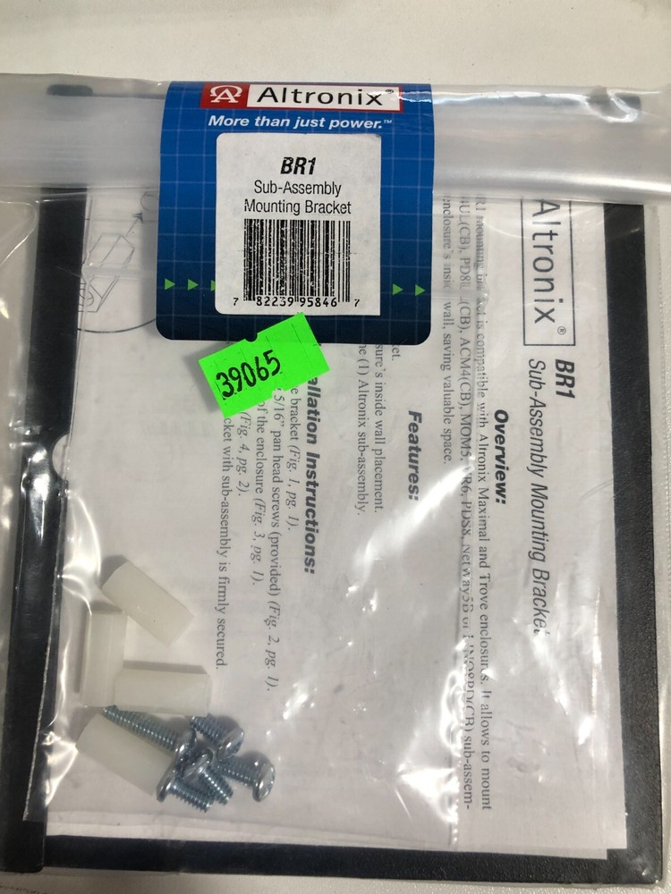 Altronix BR1 Sub-assembly Mounting Bracket - Sealed