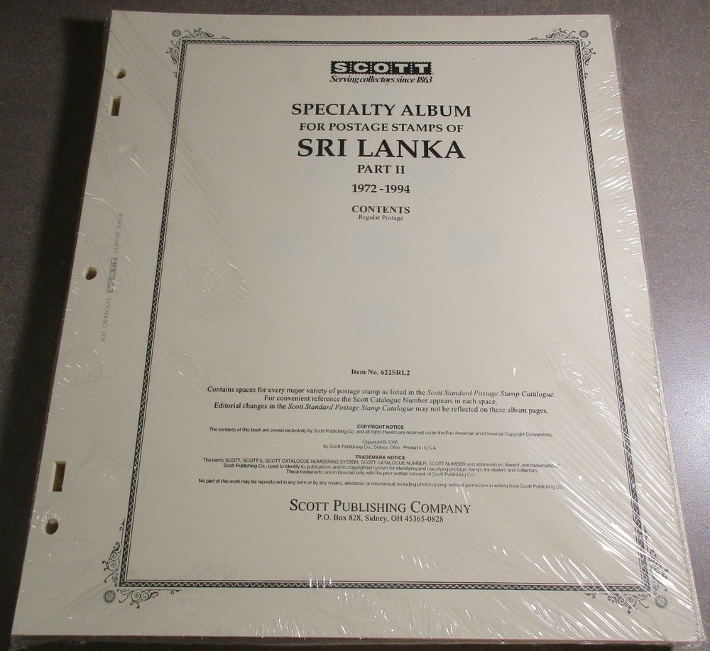 "SCOTT" SPECIALTY ALBUM FOR POSTAGE STAMPS OF SOUTH AFRICA PART II W/FREE SHP