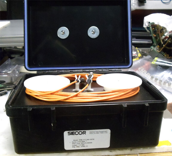 Fiber Optic OTDR Launch Cable Box,Siecor 3Km Multimode, FC connectors