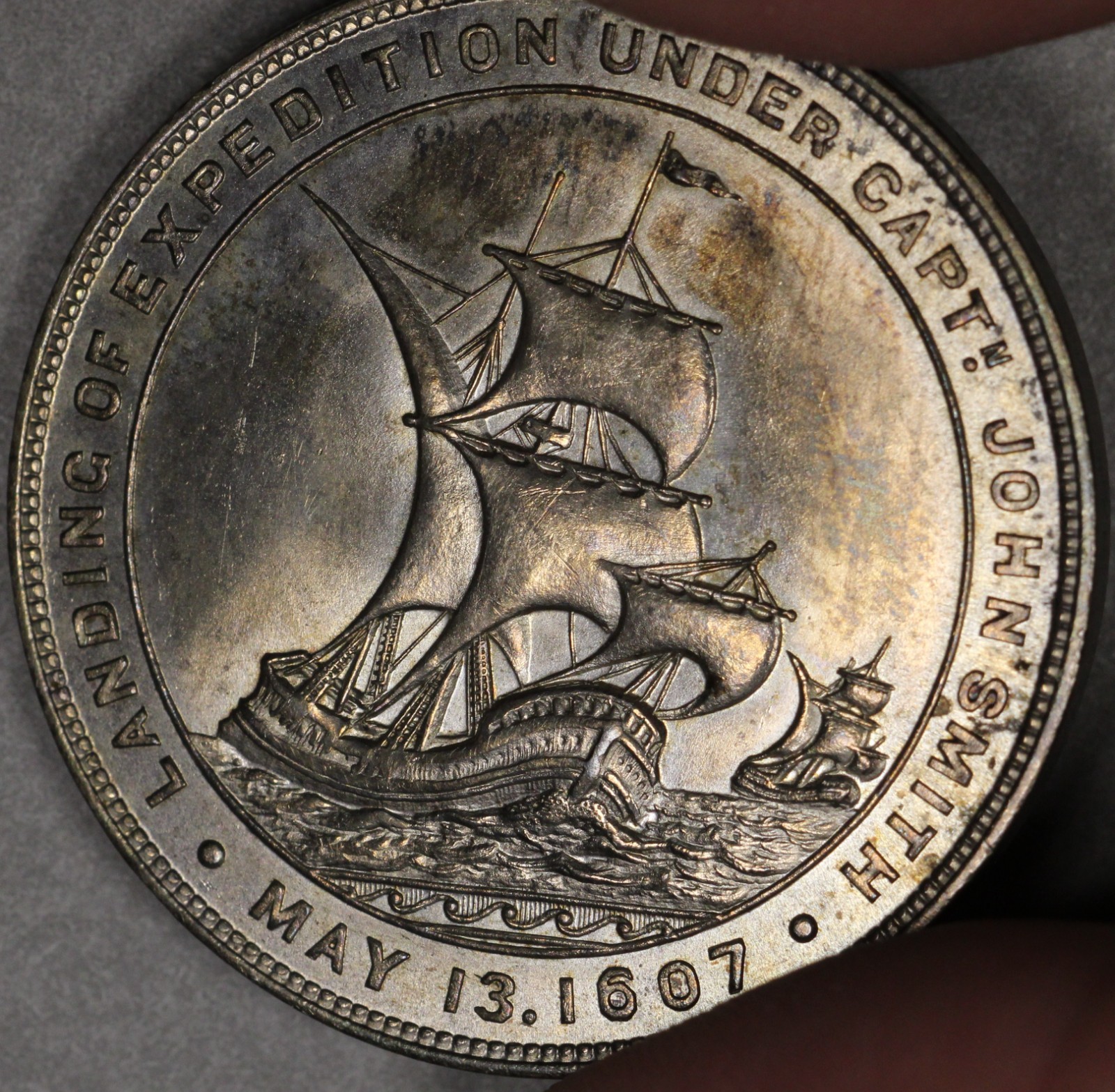 1907 Jamestown Tercentennial Exposition Pocahontas Silver Medal HK-344