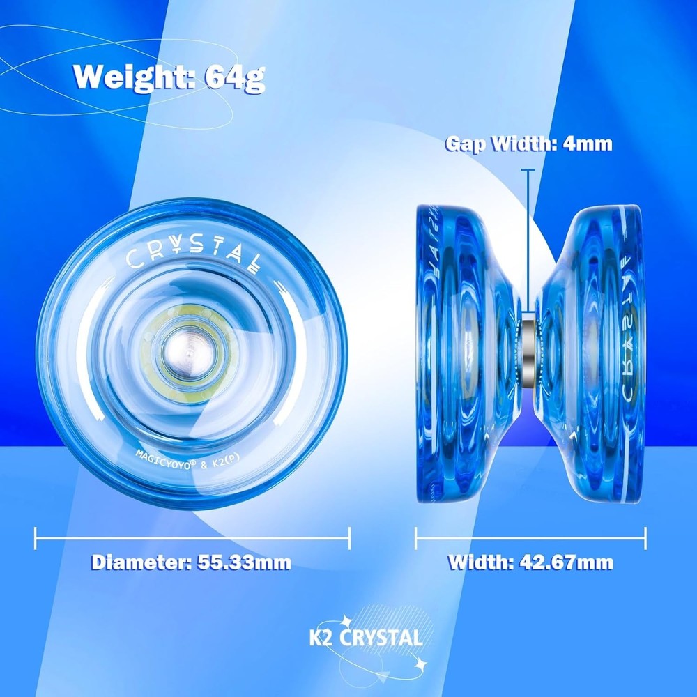 Professional Crystal Yo Yo K2: Responsive & Unresponsive for All Skill Levels